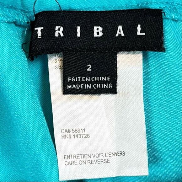 Tribal Turquoise Long Pull-On Elastic Waist Rhinestone Embellished Shorts 2 - Picture 7 of 10